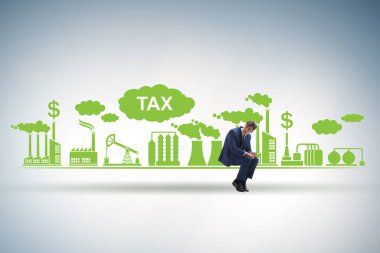 Karbon vergisi konsepti işadamı