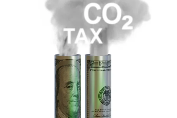Konzept der CO2-Steuer im Ökologiekonzept - 3D-Rendering — Stockfoto