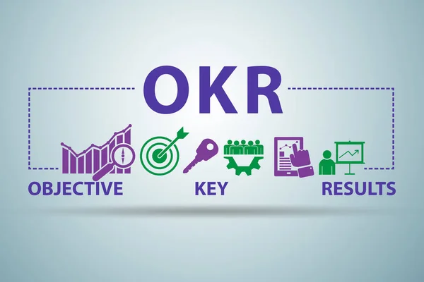Concepto OKR con resultados clave objetivos —  Fotos de Stock