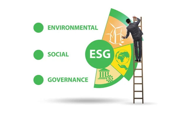ESG-concept als milieu- en sociale governance met het bedrijfsleven — Stockfoto