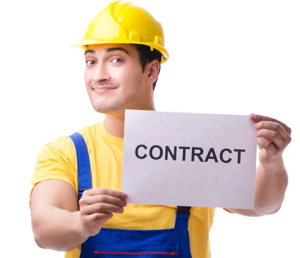 Trabalhador não satisfeito com o seu contrato de trabalho — Fotografia de Stock