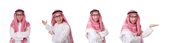 Fiatal arab férfi elszigetelt fehér — Stock Fotó