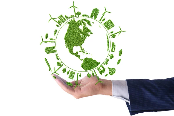 Begrip "schone energie" en milieubescherming — Stockfoto