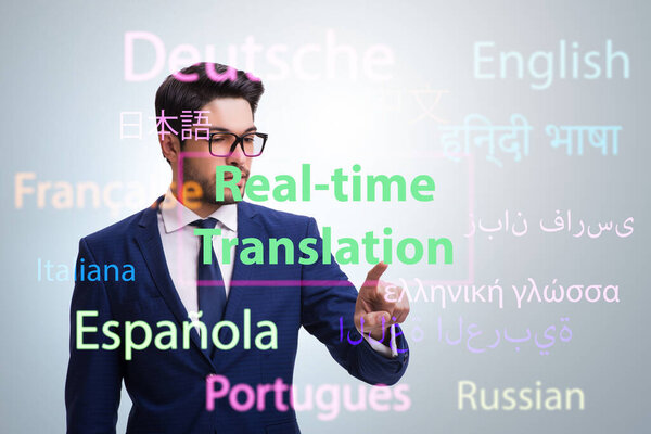 Concept of real time translation from foreign language
