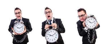 Saati beyaz olan işadamı