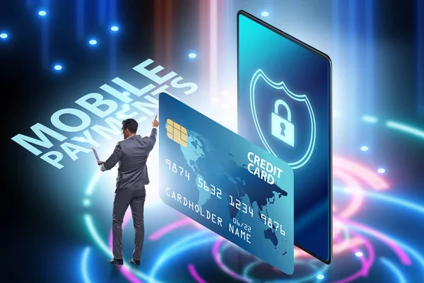 Concept of mobile payment with smartphone — Stock Photo, Image