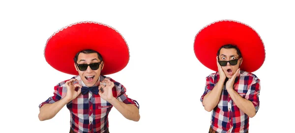 Mexicano engraçado com sombrero em conceito — Fotografia de Stock