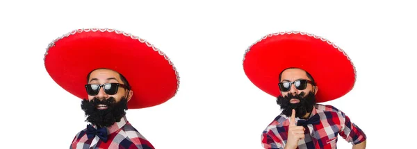 Mexicano engraçado com sombrero em conceito — Fotografia de Stock