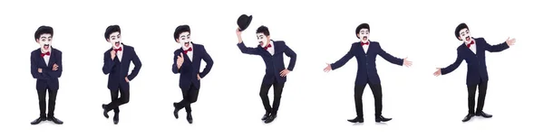 Personification of Charlie Chaplin on white — Stock Photo, Image