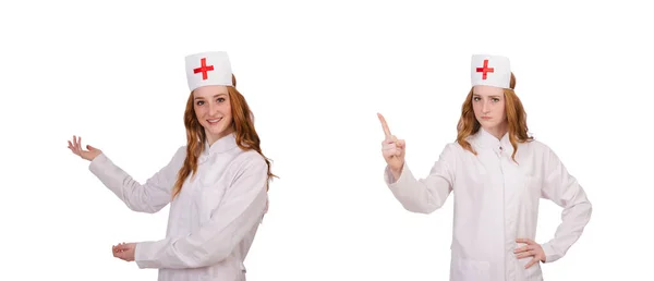 Woman doctor isolated on the white — Stock Photo, Image