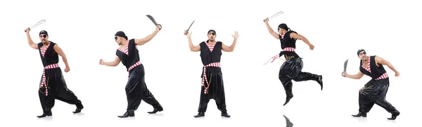 Man in pirate costume in halloween concept — Stock Photo, Image