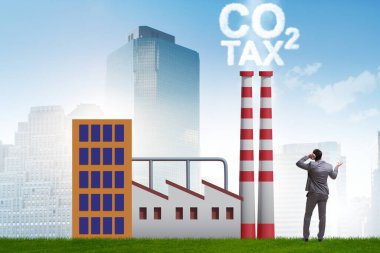 Karbon vergisi konsepti işadamı