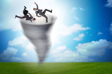 İflas ve iş adamlarıyla kriz konsepti