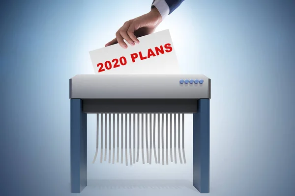 Concept van mislukte strategie en plannen in 2020 — Stockfoto