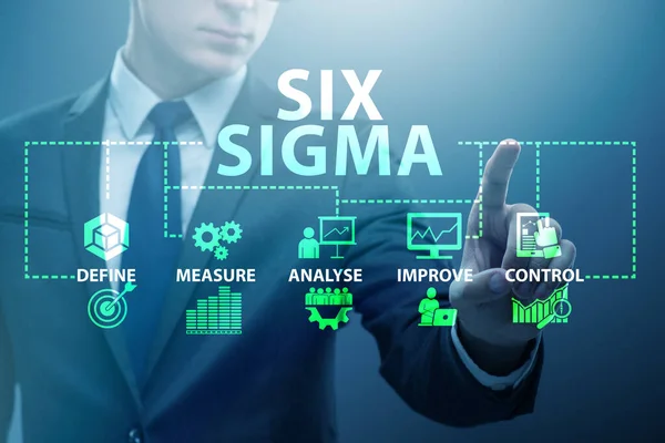 Conceito de gestão Lean com seis sigma — Fotografia de Stock