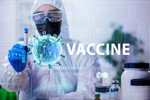 Coronavirus covid-19 vaccine development concept — Stockfoto