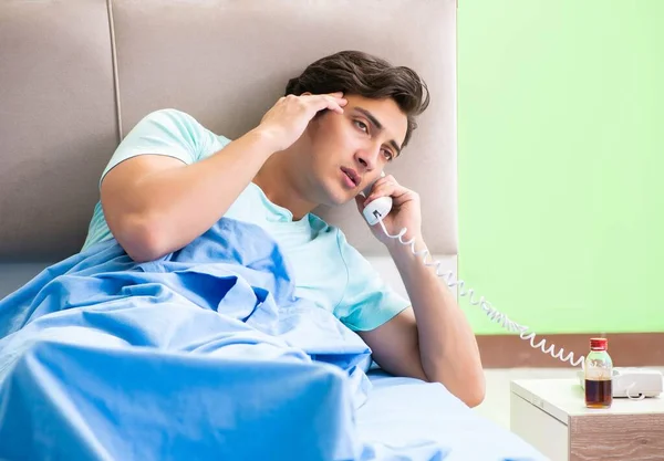 Man suffering from sleeping disorder and insomnia — Stock Photo, Image