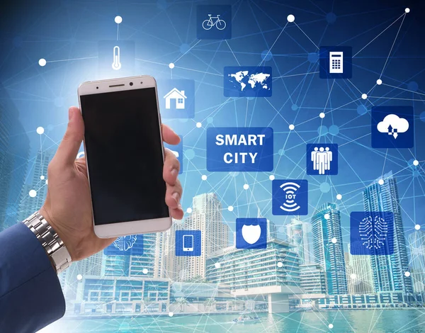 Smart city dans le concept d'innovation — Photo