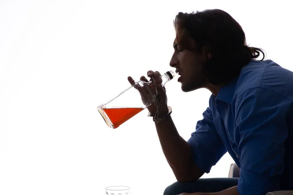 Young man suffering from alcoholism — Stock Photo, Image