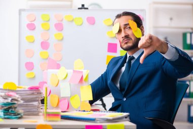 Çelişkili öncelik kavramında genç erkek çalışan