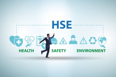 İş adamıyla sağlık güvenliği konsepti