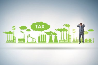 Karbon vergisi konsepti işadamı