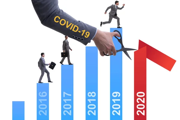 Crise econômica devido ao coronavírus covid-19 — Fotografia de Stock