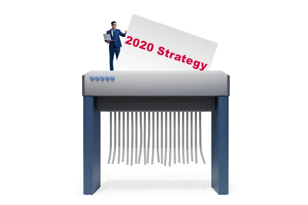 Concept van mislukte strategie en plannen in 2020 — Stockfoto