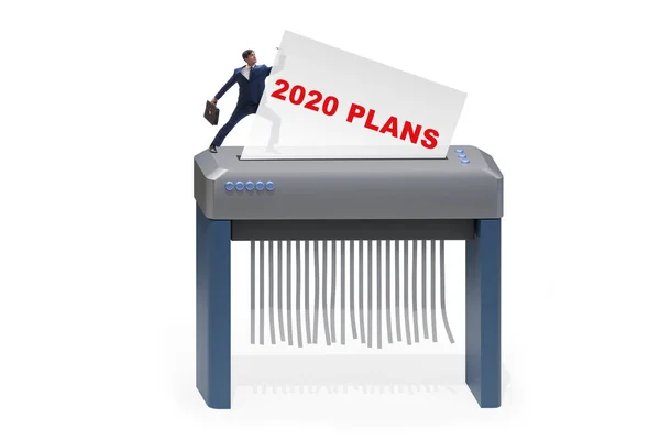 Concept van mislukte strategie en plannen in 2020 — Stockfoto