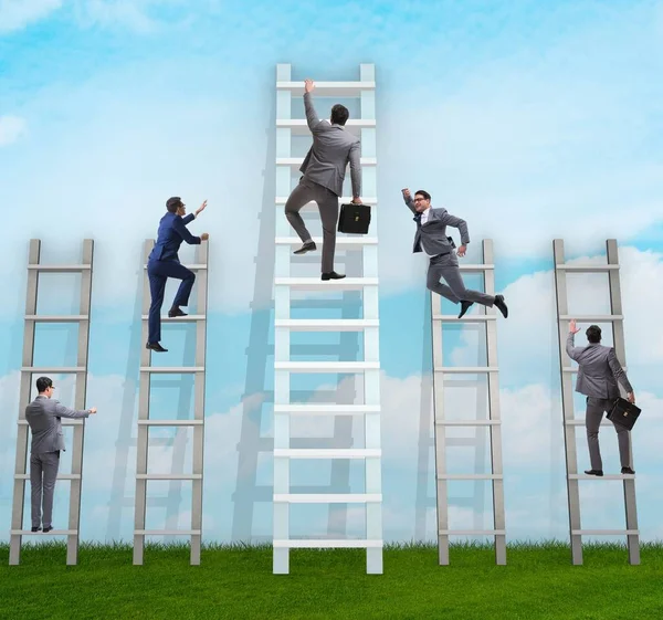 Career progression concept with various ladders — Stock Photo, Image