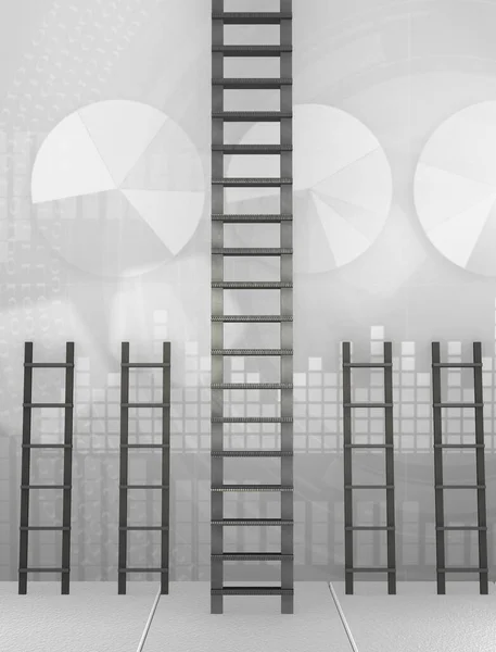 The different ladders in career progression concept — Stock Photo, Image