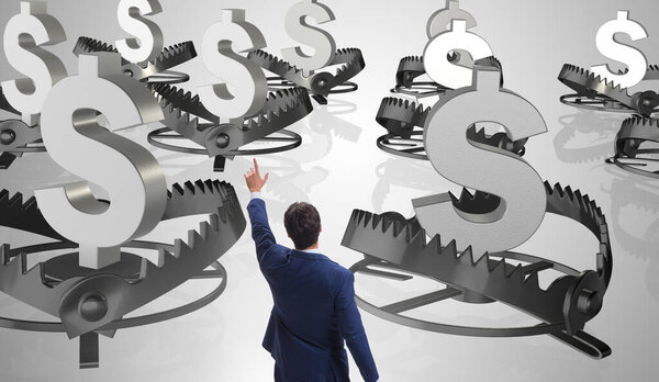 Бизнесмен в ловушке доллара