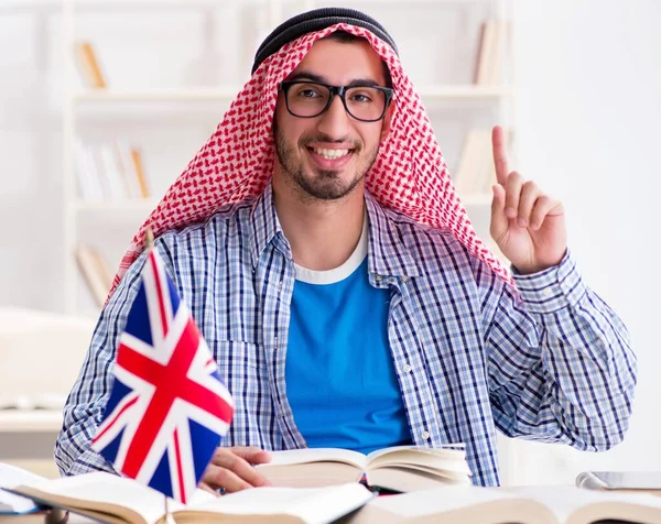 Arab student studying english language — Stock Photo, Image