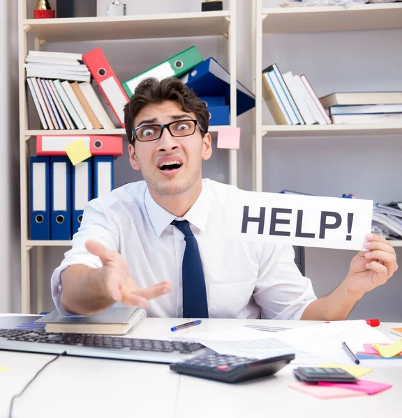 Busy frustrated businessman angry in the office — Stock Photo, Image