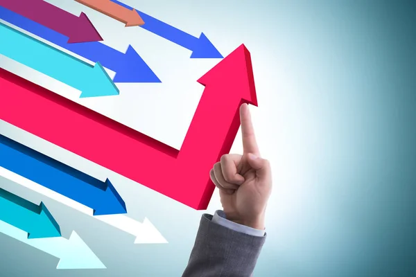 Concepto de recuperación económica con los gráficos lineales —  Fotos de Stock