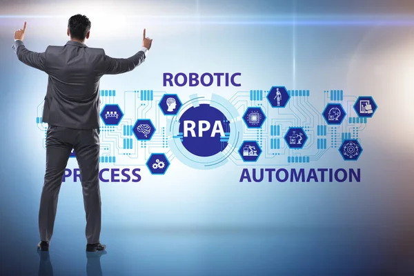 Concepto de RPA - automatización robótica de procesos — Foto de Stock