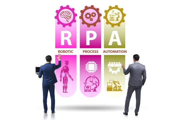 Concepto de RPA - automatización robótica de procesos — Foto de Stock