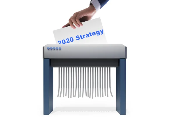 Concept van mislukte strategie en plannen in 2020 — Stockfoto