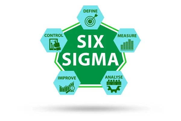 Sex sigma illustration - Lean management koncept — Stockfoto