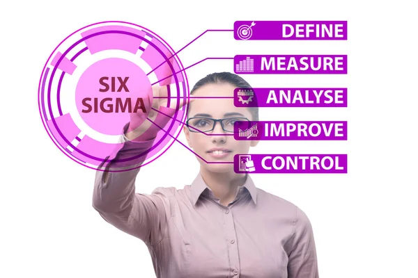 Begreppet Lean management med sex sigma — Stockfoto