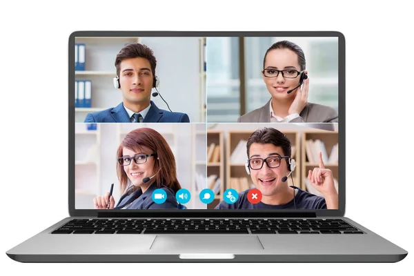 Concept of virtual collaboration through videoconferencing — Stock Photo, Image