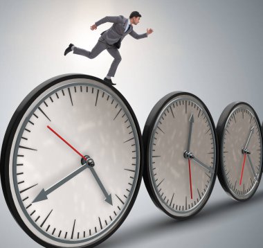 Zaman yönetimi kavramında iş adamı