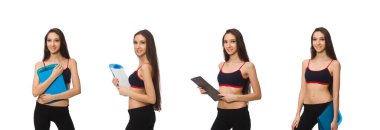 Spor takım elbiseli kız, beyaz tenli.