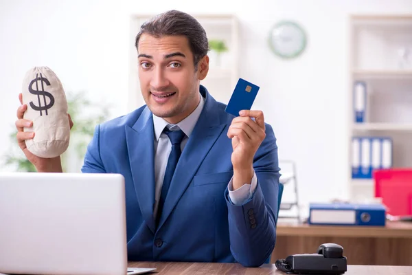 Young male businessman in ecommerce concept — Stock Photo, Image