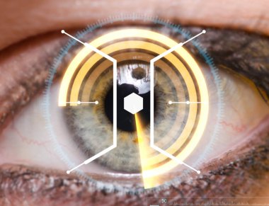 İnsan gözüne yerleştirilmiş sensör konsepti