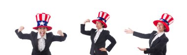 Amerikan sembollü kadın işadamı
