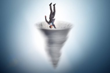 İflas ve iş adamlarıyla kriz konsepti