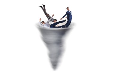 İflas ve iş adamlarıyla kriz konsepti