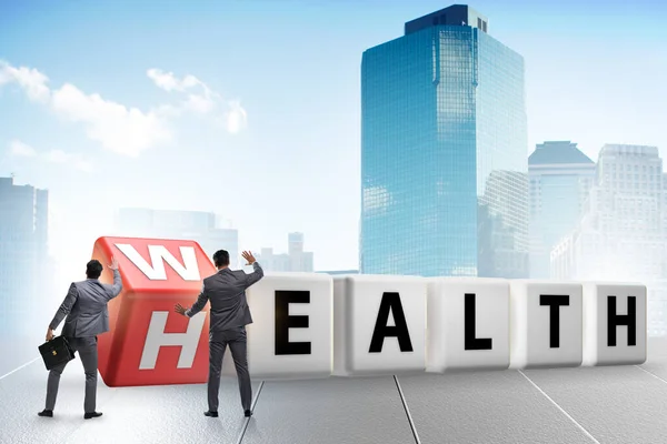 Багатство концепція здоров'я з бізнесменом — стокове фото