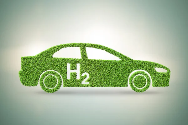 Wasserstoffauto-Konzept - 3D-Rendering — Stockfoto